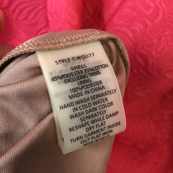 NWT Ella Lace Sheath Dress, cut flower detailing, bright coral color - Picture 11 of 11